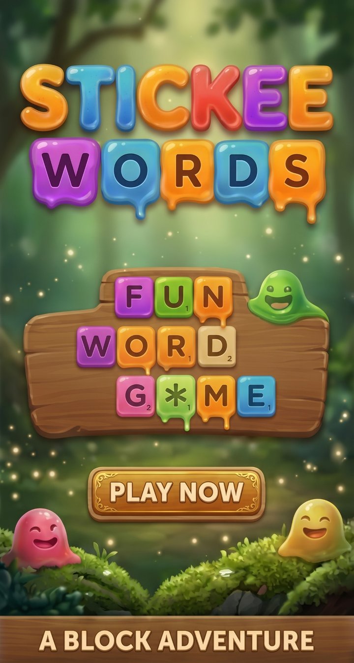 Stickee Words - Fun Word Game - A Block Adventure